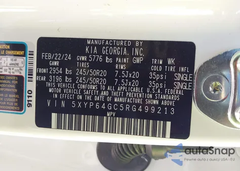 2024 Kia Telluride S из США, поврежденный, VIN 5XYP64GC5RG499213